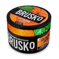 Бестабачная смесь для кальяна BRUSKO, 50 г, Апельсин с мятой, Strong