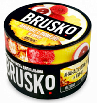 Бестабачная смесь для кальяна BRUSKO, 50 г, Ананас с помело и личи, Medium