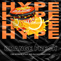 Бестабачная кальянная смесь Hype Orange Fresh (Свежевыжатый апельсиновый сок) 50 гр.