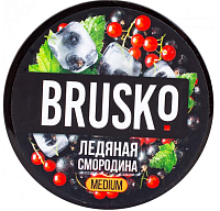 Бестабачная смесь для кальяна BRUSKO, 50 г, Ледяная смородина, Medium