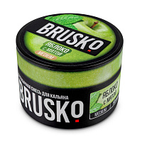 Бестабачная смесь для кальяна BRUSKO, 50 г, Яблоко с мятой, Medium