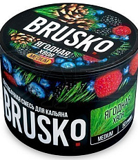 Бестабачная смесь для кальяна BRUSKO, 50 г, Ягодная хвоя, Medium