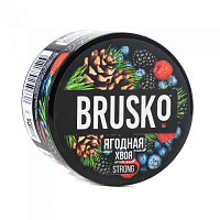 Бестабачная смесь для кальяна BRUSKO, 50 г, Ягодная хвоя, Strong