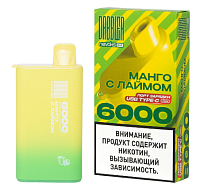 Электронная система доставки никотина одноразового использования DABBLER 6000 с ароматом манго с лаймом, 20 мг/см3, 14 мл