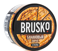 Бестабачная смесь для кальяна BRUSKO, 50 г, Банановый пирог, Strong