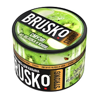 Бестабачная смесь для кальяна BRUSKO, 50 г, Смузи из яблока и киви,  Strong