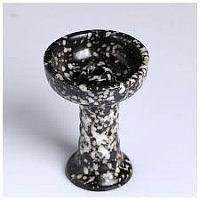 Чаша, керамика, 10х7.5 см, чёрная, с белыми вкраплениями 5200586